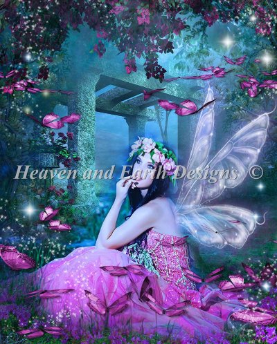 Diamond Painting Canvas - Mini Butterfly Pink KA - Click Image to Close